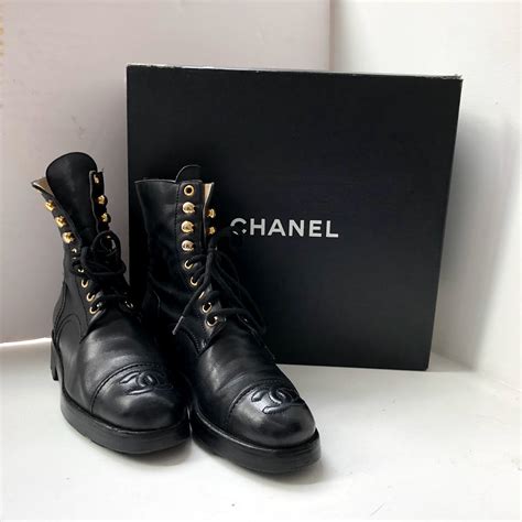 chanel velvet combat boots|Chanel combat boots women.